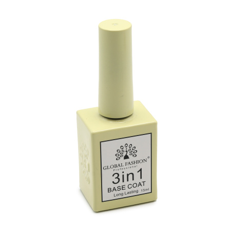 Global Fashion 3-in-1 Base Coat 15ml | Strengthening & Long-lasting Nail Base
جلوبال فاشن بيس كوت 3 في 1، 15 مل | قاعدة تقوية الأظافر طويلة الأمد
