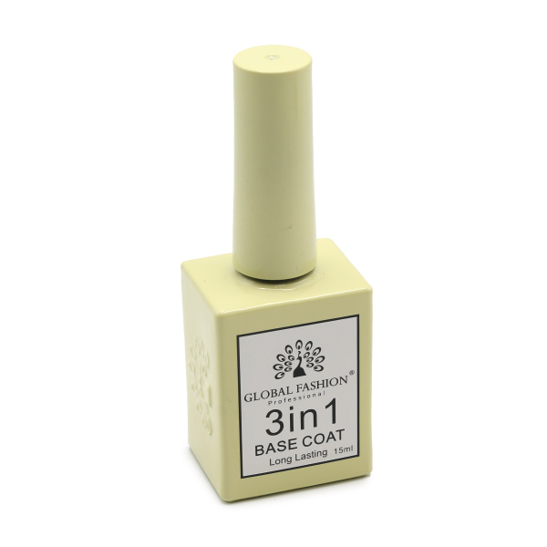 3-in-1 Base Coat 15ml – Global Fashion | Professional Nail Base GCC
بيس جل 3 في 1، 15 مل – جلوبال فاشن | قاعدة أظافر احترافية الخليج
