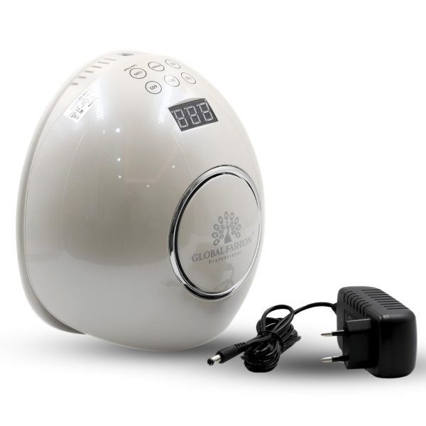 Global Fashion 2-in-1 UV/LED Nail Lamp – Fast 30s Cure, G1 | White uv led nail lamp cordless fast curing 30 seconds gel polish dryer manicure machine