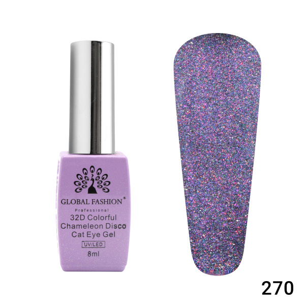 Gel polish cat eye 32D Chameleon Disco 8 ml - 270
