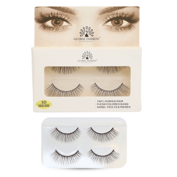3D wispy false eyelashes reusable natural look 4pcs رموش صناعية 3D