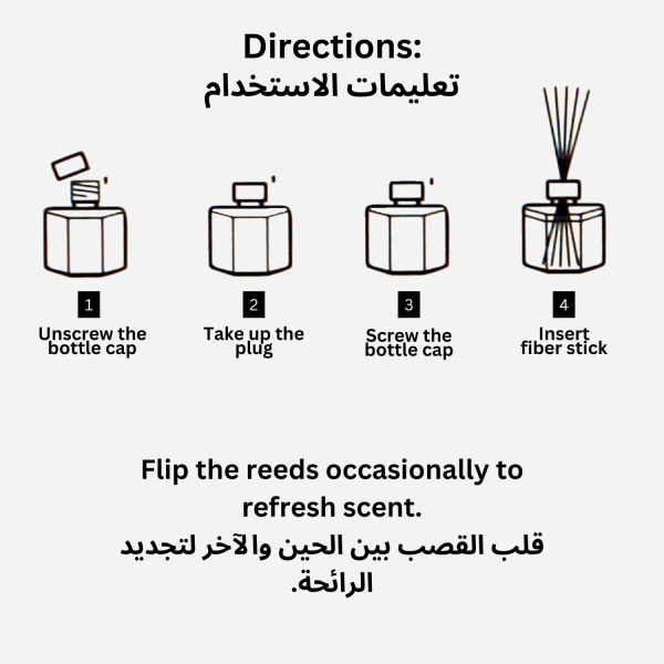 White Crystal Reed Diffuser 100ml Home Fragrance Reed Diffuser Bottle 100ml - Luxury Aromatherapy Home Fragrance UAE GCC | معطر غرف فاخر