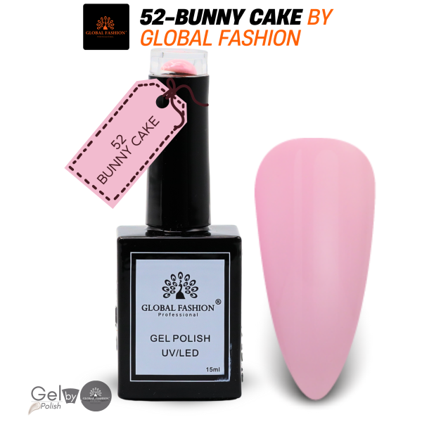 Blush Garden Nail Polish 15ml UV LED | 52-Bunny Cake 1p Pink Gel Nail Polish Bottle 15ml - UV LED Soak Off Nail Color UAE GCC | طلاء أظافر جل وردي