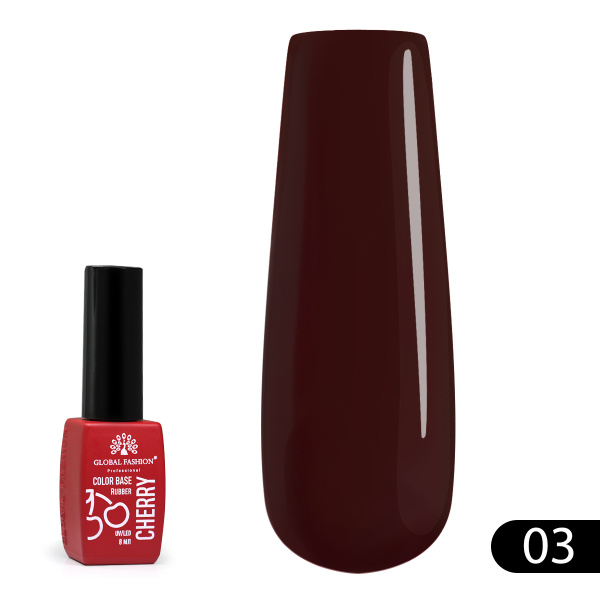 Rubber base Color Cherry 8 ml, - Global Fashion | 03