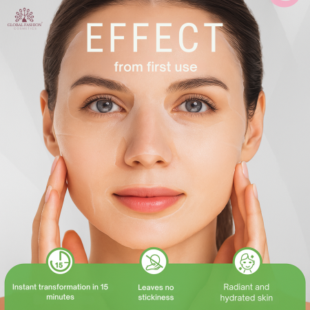 Korean Olive Collagen Facial Sheet Mask Pack of 10 Sheet Mask Close Up - Hydrating Collagen Facial Treatment | ماسك الوجه صورة مقربة