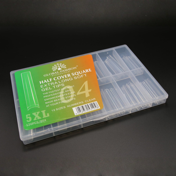 Half Cover Gel Tips 120pcs – Clear Nail Extensions | Square Nail Extension Tips Gel Forms Kit | اطراف اظافر
Half Cover Gel Tips 120pcs – Clear Nail Extensions | Square Dual Nail Forms Reusable Extensions | اظافر صناعية
