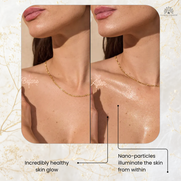Global Fashion Stay Glow Fix shimmer mist hydrating glow spray بخاخ لمعان للجسم والوجه