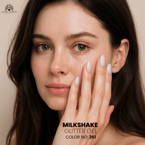 Milkshake Glitter Gel Polish,UV LED Milkshake Nail Gel,Long-Lasting Glitter Milkshake Nail Gel,Soak-Off Sparkle Milkshake Gel Polish,جل أظافر جلتر ميلك شيك,طلاء جل أظافر ميلك شيك لامع,جل ميلك شيك UV LED,جل أظافر ميلك شيك طويل الأمد
