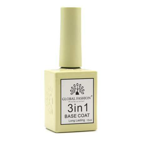 Global Fashion 3-in-1 Base Coat 15ml | Strengthening & Long-lasting Nail Base
جلوبال فاشن بيس كوت 3 في 1، 15 مل | قاعدة تقوية الأظافر طويلة الأمد
