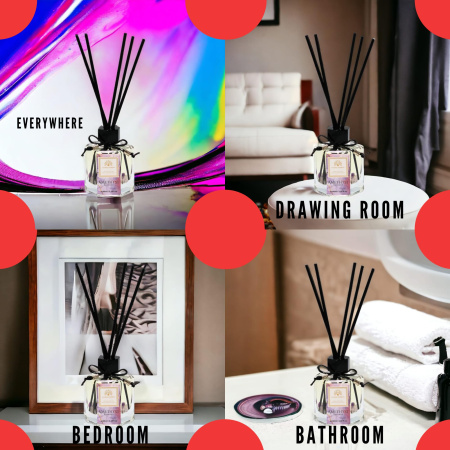 Smoky Quartz Reed Diffuser 100ml Aromatherapy Reed Diffuser Close Up - Luxury Aromatherapy Home Decor Fragrance | معطر منزلي صورة مقربة