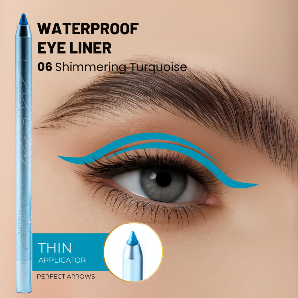Waterproof gel eyeliner matte precision twist up smudge proof ايلاينر جل مقاوم للماء