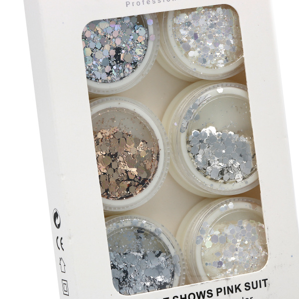 Decor for nail design, Global Fashion set No. 10, 6 pcs.