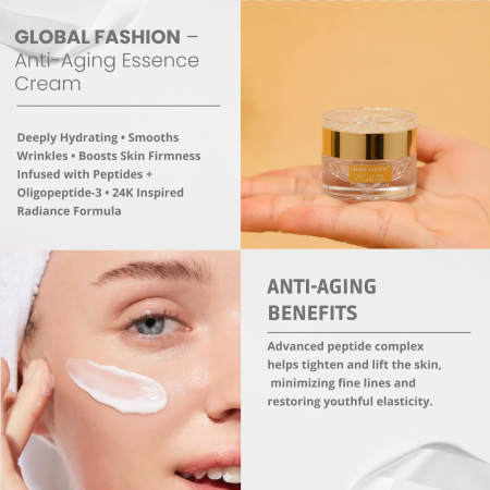 24K Gold Anti-Aging Face Cream 30g Face Cream Close Up - Hydrating Anti Aging Skincare Treatment | كريم وجه صورة مقربة