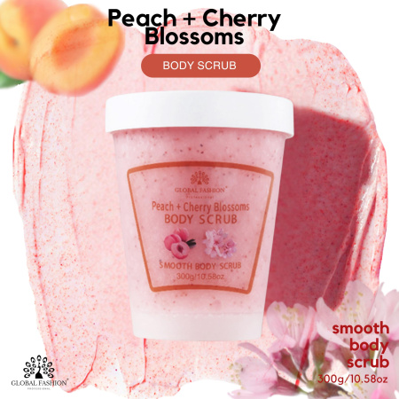 Global Fashion Body Scrub 300g – Collagen Exfoliating | Peach & Cherry Blossom Body Scrub Close View Skin Exfoliator | مقشر الجسم
Global Fashion Body Scrub 300g – Collagen Exfoliating | Peach & Cherry Blossom Natural Skin Scrub Detailed View | سكراب الجسم