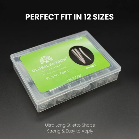 Dual Nail Forms 120pcs – Clear Extension Forms | Almond  Nail Tips Close View Extension Kit | اطراف اظافر
Dual Nail Forms 120pcs – Clear Extension Forms | Almond  Dual Nail Forms Detailed View | اظافر صناعية