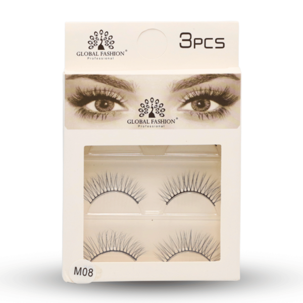Global Fashion false eyelashes wispy mink cat eye fox eye رموش صناعية طبيعية