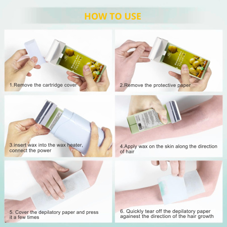 Roll-On Wax Cartridge 100ml – Hair Removal | Olive Wax Cartridge Close View Hair Removal | شمع رول
Roll-On Wax Cartridge 100ml – Hair Removal | Olive Paraffin Wax Detailed View Skin Care | شمع بارافين