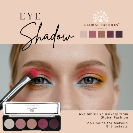 Global Fashion eyeshadow palette close up high pigment texture ظلال عيون لقطة مقربة
