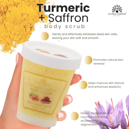 Global Fashion Body Scrub 300g – Collagen Exfoliating | Turmeric & Saffron Body Scrub Close View Skin Exfoliator | مقشر الجسم
Global Fashion Body Scrub 300g – Collagen Exfoliating | Turmeric & Saffron Natural Skin Scrub Detailed View | سكراب الجسم
