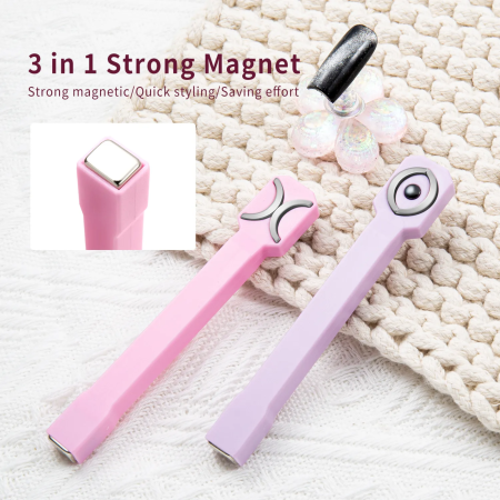Global Fashion Nail Magnet Pink – Multifunctional Magnetic Tool for Cat Eye Designs
