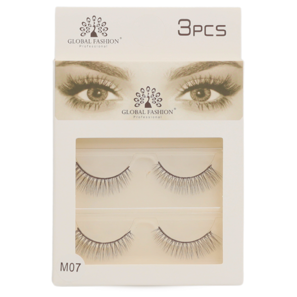 Global Fashion false eyelashes wispy mink cat eye fox eye رموش صناعية طبيعية