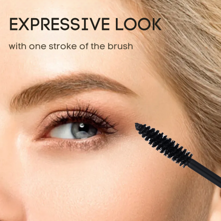 Global Fashion mascara close up thick bristle and silicone brush ماسكارا فرشاة مزدوجة