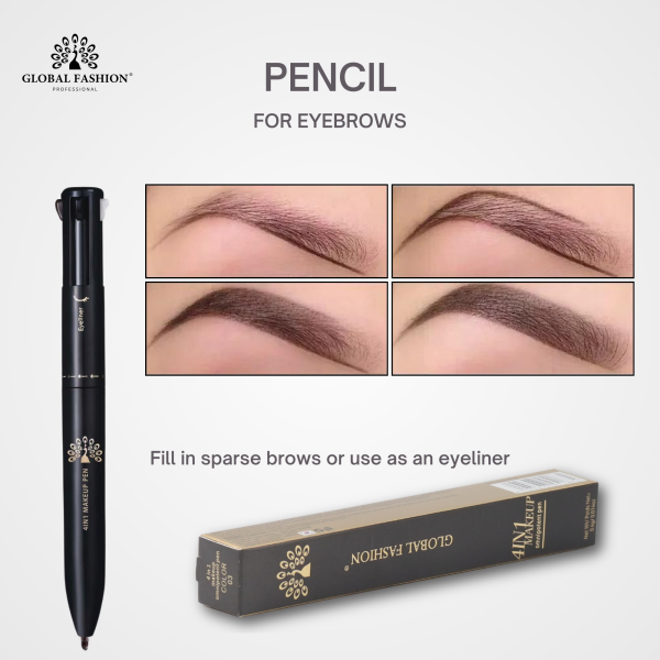 4 in 1 makeup pen eyebrow eyeliner lip liner highlighter قلم مكياج متعدد الاستخدام