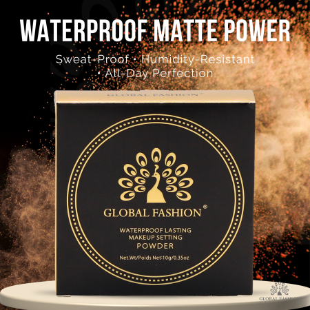 Global Fashion powder close up smooth matte texture بودرة لقطة مقربة
