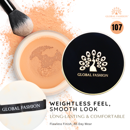 Loose powder close up matte shine control finish بودرة سائبة لقطة مقربة
