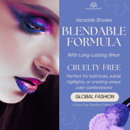 Global Fashion eyeshadow close up high pigment texture ظلال عيون لقطة مقربة