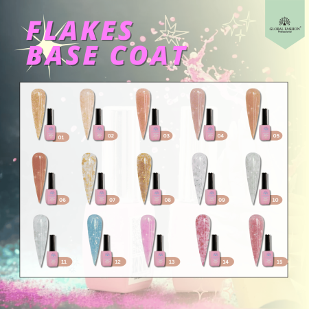 Global Fashion Chrome Flake Nail Base – 8ml | Detailed View
قاعدة أظافر كروم فليك جلوبال فاشن – 8 مل | عرض تفصيلي
