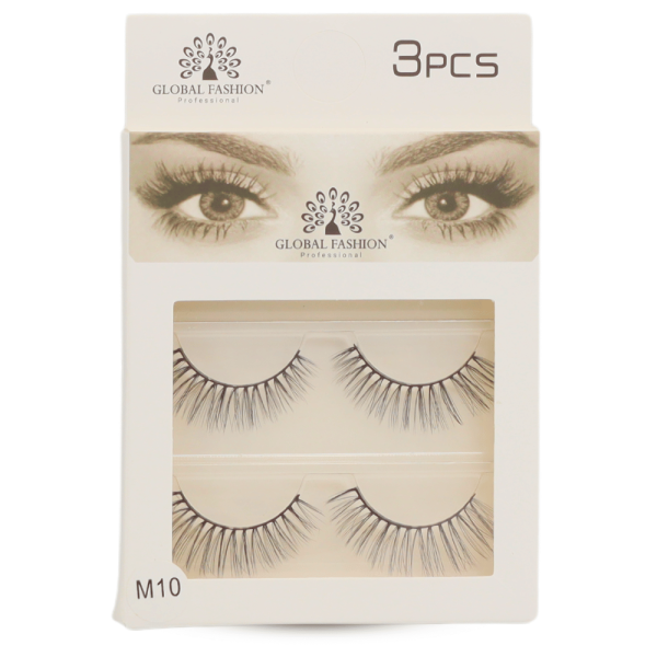 Global Fashion false eyelashes wispy mink cat eye fox eye رموش صناعية طبيعية
