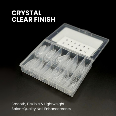 Dual Nail Forms 120pcs – Clear Extension Forms | Almond  Nail Tips Close View Extension Kit | اطراف اظافر
Dual Nail Forms 120pcs – Clear Extension Forms | Almond  Dual Nail Forms Detailed View | اظافر صناعية