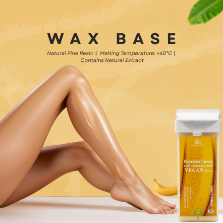 Roll-On Wax Cartridge 100ml – Hair Removal | Banana Wax Cartridge Close View Hair Removal | شمع رول
Roll-On Wax Cartridge 100ml – Hair Removal | Banana Paraffin Wax Detailed View Skin Care | شمع بارافين