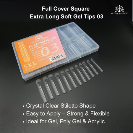 Full Cover Gel Tips 120pcs – Clear Nail Extensions | Square Nail Tips Close View Extension Kit | اطراف اظافر
Full Cover Gel Tips 120pcs – Clear Nail Extensions | Square Dual Nail Forms Detailed View | اظافر صناعية