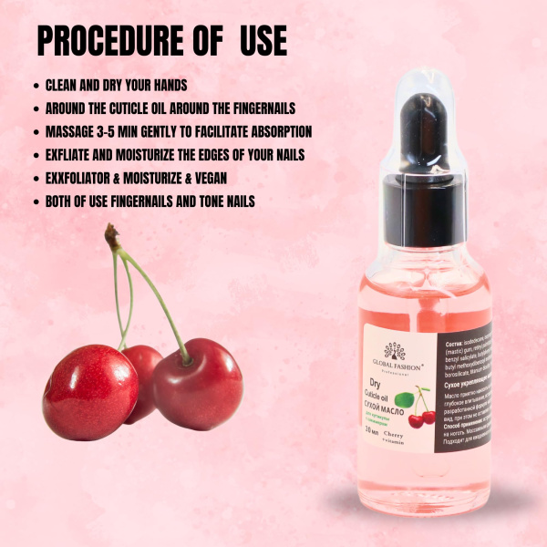 Global Fashion Professional Cuticle Oil – Natural Nail & Skin Care Blend