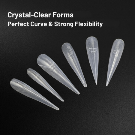 Upper Nail Forms 164pcs – Clear Dual Forms Set Nail Tips Close View Extension Kit | اطراف اظافر
Upper Nail Forms 164pcs – Clear Dual Forms Set Dual Nail Forms Detailed View | اظافر صناعية