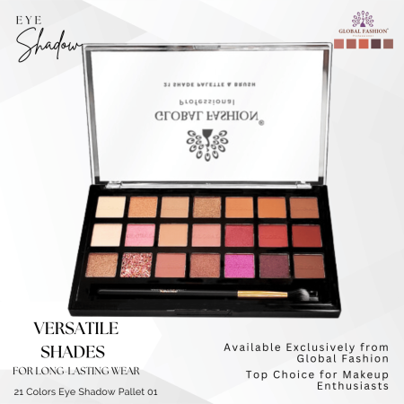 Global Fashion eyeshadow palette close up high pigment texture ظلال عيون لقطة مقربة
