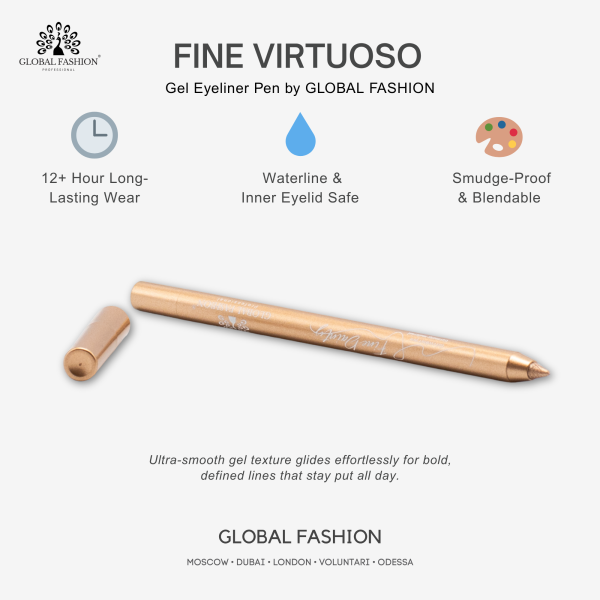 Waterproof gel eyeliner matte precision twist up smudge proof ايلاينر جل مقاوم للماء