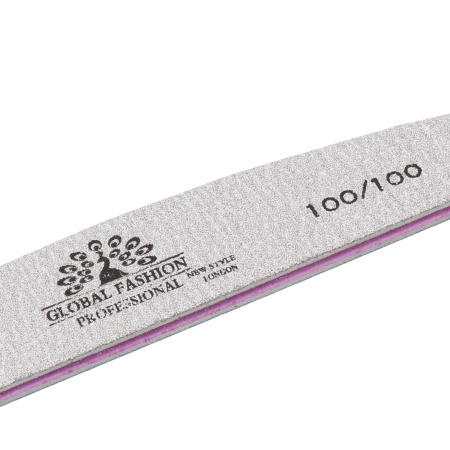 Global Fashion Nail File 100/100 – Professional Emery Board for Acrylic & Gel

