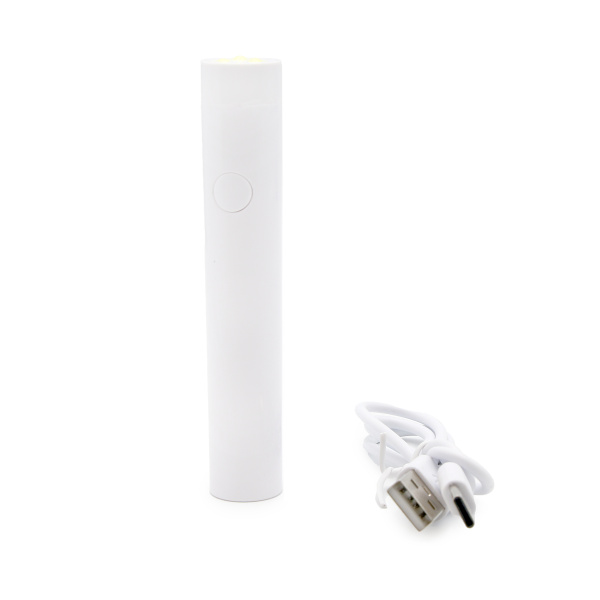 Global Fashion Mini LED Nail Lamp - Fast Gel Curing, Portable USB Flashlight (White)