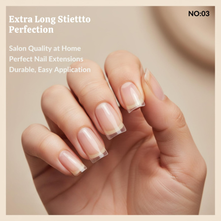 Dual Nail Forms 120pcs – Clear Extension Forms | Coffin Nail Tips Close View Extension Kit | اطراف اظافر
Dual Nail Forms 120pcs – Clear Extension Forms | Coffin Dual Nail Forms Detailed View | اظافر صناعية