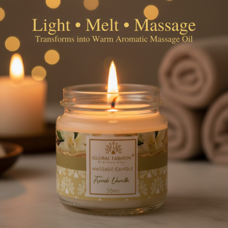 Global Fashion Massage Candle – 30 ml Aromatherapy Spa Candle in 21 Scents