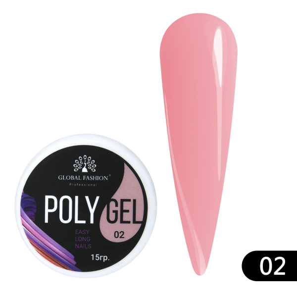 Global Fashion Polygel (Poly UV Gel) for Nail Extensions | 15g | 03
