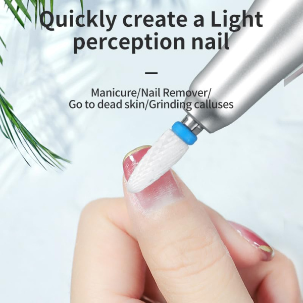 PND550 Cordless Nail Drill 30000 RPM LCD | White Cordless Nail Drill 30000 RPM Electric Nail File UAE GCC | جهاز أظافر