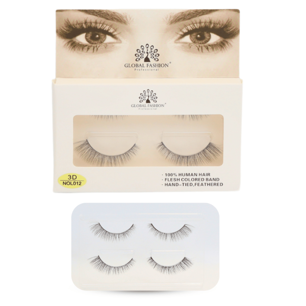 3D wispy false eyelashes reusable natural look 4pcs رموش صناعية 3D