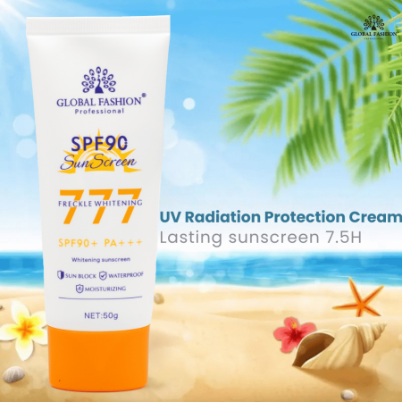 SPF 90 Sunscreen Face & Body 50g UVA/UVB Protection Sunscreen Close Up - SPF Sun Protection Cream with Vitamin E | واقي شمس صورة مقربة