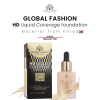 Global Fashion HD foundation close up matte oil control finish كريم اساس لقطة مقربة مطفي