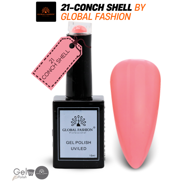 Peach Perfection Nail Polish 15ml UV LED | 21-Conch Shell 1p