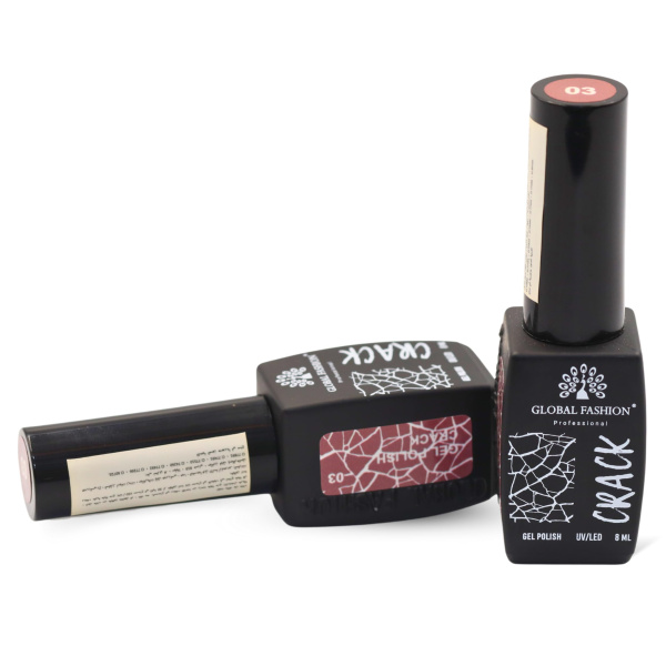 Gel polish "CRACK" – crackle/craquelure effect, 8 ml, No. 03 | طلاء جل "CRACK" بتأثير التشقق (كراكيلور) 8 مل رقم 03
